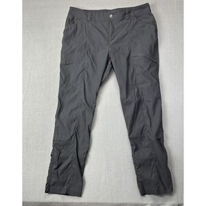 Duluth Cargo Pants Womens 16 x 31 Black Nylon Roll Tab Stretch Hiking Outdoor